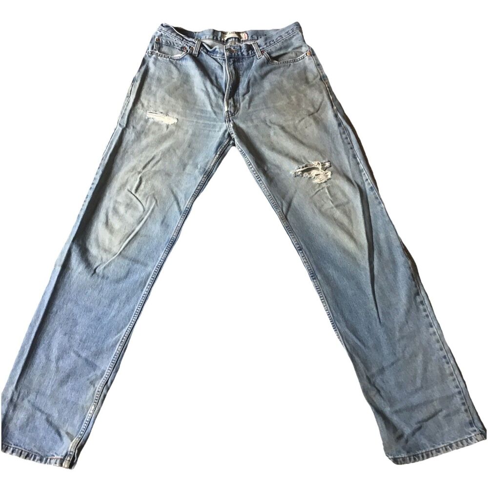 Vintage Levi’s 550 Relaxed Fit Jeans 36x36  Waist 36 Distressed Thrashed 90s Y2K - Picture 3 of 11